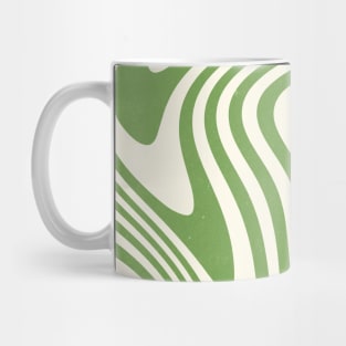 Abstract Swirl Retro 70s Green Sage Mug